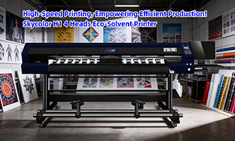 High-Speed Printing, Empowering Efficient Production! Skycolor H1 Four-Head High-End Eco-Solvent Printer